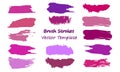 Brush Strokes Vector Template Royalty Free Stock Photo