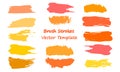 Brush Strokes Vector Template Royalty Free Stock Photo