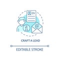 Craft lead blue concept icon