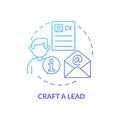 Craft lead blue gradient concept icon