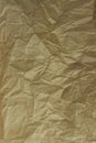 Craft paper. Crumpled brown cardboard paper texture. Royalty Free Stock Photo