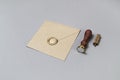 Envelope, seal, stamp Royalty Free Stock Photo