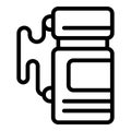 Craft studio bottle icon outline vector. Art painter