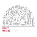 Craft supplies concept 2 Royalty Free Stock Photo