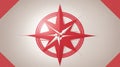 Craft a vector graphic of a white and red compass pointing towards love Royalty Free Stock Photo