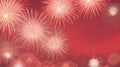 Craft a vector pattern of white and red fireworks bursting in the night sky Royalty Free Stock Photo