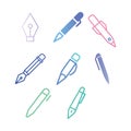 Crafted Creativity: A Modern Pen Collection Showcase Royalty Free Stock Photo