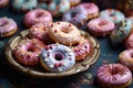 crafted doughnuts from clay embellished with pastel paint