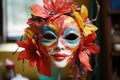 crafted paper mache mask Royalty Free Stock Photo