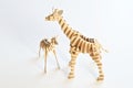 Crafted wooden animal toys