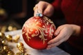 Crafting Christmas elegance: woman\'s ball creations