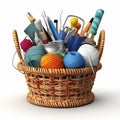 Crafting Cornucopia: Basket Full of Creative Supplies