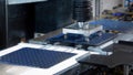 Solar Innovation: Machine Crafting Solar Panel with Futuristic Precision, generative ai