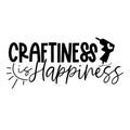 Crafting. Hand drawn motivation lettering phrase in modern calligraphy style. Inspiration slogan for print and poster Royalty Free Stock Photo