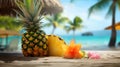 Crafting a Summery Background for Vivid Presentations with Summer Fun Royalty Free Stock Photo