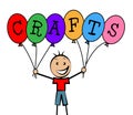 Crafts Balloons Indicates Bunch Male And Designing Royalty Free Stock Photo