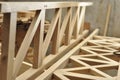 Crafts made of wood with their own hands. Build wood furniture. Joinery Workshop Royalty Free Stock Photo