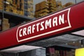 Craftsman brand trademark logo on display at hardware store