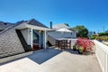 Craftsman house roof top terrace with living area. Royalty Free Stock Photo