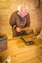 Craftsman in Saint Mary s Church in Wismar, Germany Royalty Free Stock Photo