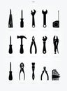 Craftsman tool icon set. Technician tool sign and symbol. Vector.