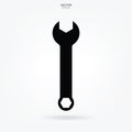 Craftsman tool icon. Wrench sign and symbol. Vector