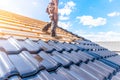 Craftsman treasure a fired ceramic tile on the roof