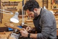 Craftsman violinmaker began working on a new violin