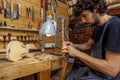 Craftsman violinmaker began working on a new violin