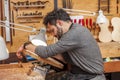 Craftsman violinmaker began working on a new violin
