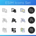 Craftsmanship icons set Royalty Free Stock Photo