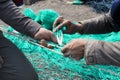 Craftsmen Making A Fish Net, Da Nang