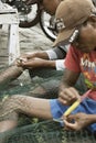 Craftsmen Making Fish Nets