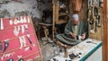 Craftsmen in the Medina o Fez city working traditional handycrafts, Morocco