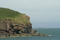 Crag on the Irish Sea in Dunmore East, Ireland