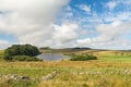 Crag Lough on the Hadrian's wall trail in Northumberland, UK