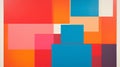 Crag: 1970s Screen Printed Color Blocking Painting