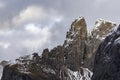 The craggy mountains of the Dolomites in northern Italy Royalty Free Stock Photo