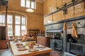 Cragside Kitchen Northumberland England Royalty Free Stock Photo