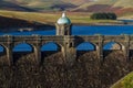 Craig Goch Dam and reservoir evening light, fall autumn. Royalty Free Stock Photo