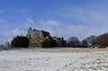 Craigmillar castle a14th century and was used as a film set for Outlander and The Outlaw King Royalty Free Stock Photo