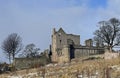 Craigmillar castle a14th century and was used as a film set for Outlander and The Outlaw King Royalty Free Stock Photo