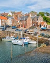 Crail harbour, small fishermen village in Fife, Scotland. Royalty Free Stock Photo