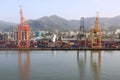 Cargo terminal in Port of Spain, Trinidad and Tobago Royalty Free Stock Photo