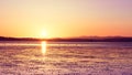 Cramond beach, Edinburgh, at sunset time Royalty Free Stock Photo