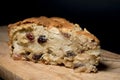 Cranberries apple and raisins cake Royalty Free Stock Photo