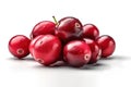 Cranberries on background. Juicy red berries, fresh and sweet. Generated AI.