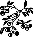 Cranberries Black Silhouette Generative Ai