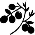 Cranberries Black Silhouette Generative Ai