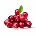 Vibrant Cranberry With Bold Coloration On White Background